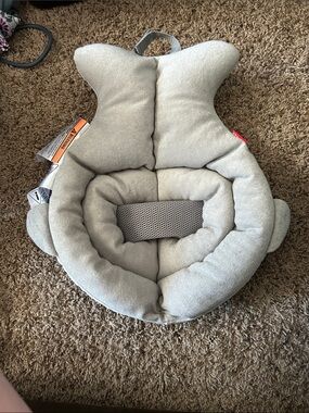 Plush Gray Infant soft spot sink bather